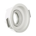 VK/09030 - Φωτιστικό οροφής γύψινο, στρογγυλό, βαθύ, G53/R111, Max 20W (LED), χωνευτό, IP20, δυνατότητα βαφής, ø23x18.6cm, λευκό 