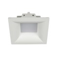 VK/09032 - Φωτιστικό οροφής γύψινο τετράγωνο LED με τροφοδοτικό 220-240V, 9W, 3000K, CRI>80, χωνευτό, IP20, δυνατότητα βαφής, 22x22x9cm, λευκό