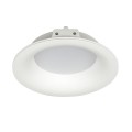 VK/09033 - Φωτιστικό οροφής γύψινο στρογγυλό LED με τροφοδοτικό 220-240V, 20W, 3000K, 1.691lm, CRI>80, χωνευτό, IP20, δυνατότητα βαφής, ø33x9.7cm, λευκό