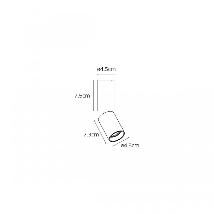 VK/04718/CE/B/W - Μαύρο. 3000K. 5W. 269lm. AC100-240V. DC6-10V 500mA. LED Bridgelux. 35°. < 45°C. 50.000hrs. Dim No. Κινητό οροφής. CRI>90. ø4.5cm. Αλουμίνιο. IP20