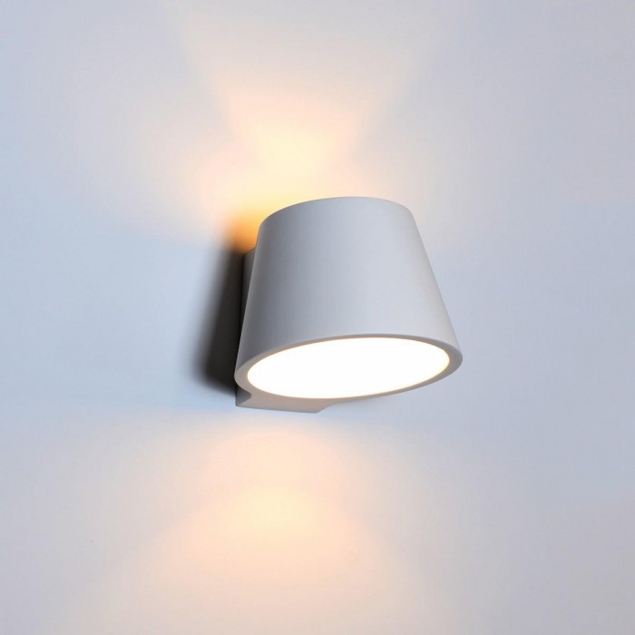VK/09040 - Φωτιστικό τοίχου γύψινο 240V, G9, Max 8W (LED), IP20, δυνατότητα βαφής, ø16x10.9x18.5cm, λευκό VK/09040 - Φωτιστικό τοίχου γύψινο 240V, G9, Max 8W (LED), IP20, δυνατότητα βαφής, ø16x10.9x18.5cm, λευκό