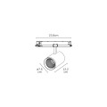 VK/04680/TR/W/36/CCT/DALI - Λευκό. Φωτιστικό ράγας LED tunable λευκό. 3000K-5000K tunable. 0-2.480lm. 22W. AC220-240V. Output voltage DC10-42V. LED Bridgelux. 36° . -20° C→ 45° C. 50.000hrs. Dim DALI, 300mA-600mA dimming. CRI>90. Adapter KGP 6-wires. ø VK/04680/TR/W/36/CCT/DALI - Λευκό. Φωτιστικό ράγας LED tunable λευκό. 3000K-5000K tunable. 0-2.480lm. 22W. AC220-240V. Output voltage DC10-42V. LED Bridgelux. 36° . -20° C→ 45° C. 50.000hrs. Dim DALI, 300mA-600mA dimming. CRI>90. Adapter KGP 6-wires. ø