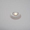 VK/09060 - Φωτιστικό οροφής γύψινο, στρογγυλό, βαθύ, κινητό, GU10/PAR16, Max 12W (LED), χωνευτό, IP20, δυνατότητα βαφής, ø15.5x5.6cm, λευκό