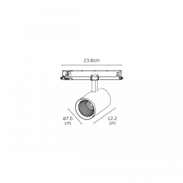 VK/04680/TR/B/36/CCT/DALI - Μαύρο. Φωτιστικό ράγας LED tunable λευκό. 3000K-5000K tunable. 0-2.480lm. 22W. AC220-240V. Output voltage DC10-42V. LED Bridgelux. 36° . -20° C→ 45° C. 50.000hrs. Dim DALI, 300mA-600mA dimming. CRI>90. Adapter KGP 6-wires. ø VK/04680/TR/B/36/CCT/DALI - Μαύρο. Φωτιστικό ράγας LED tunable λευκό. 3000K-5000K tunable. 0-2.480lm. 22W. AC220-240V. Output voltage DC10-42V. LED Bridgelux. 36° . -20° C→ 45° C. 50.000hrs. Dim DALI, 300mA-600mA dimming. CRI>90. Adapter KGP 6-wires. ø