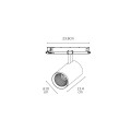 VK/04681/TR/B/36/CCT/DALI - Μαύρο. Φωτιστικό ράγας LED tunable λευκό. 3000K-5000K tunable. 0- 4.223lm. 37W. AC220-240V. Output voltage DC10-42V. LED Bridgelux. 36° . -20° C→ 45° C. 50.000hrs. Dim DALI, 300mA-1050mA dimming. CRI>90. Adapter KGP 6-wires.