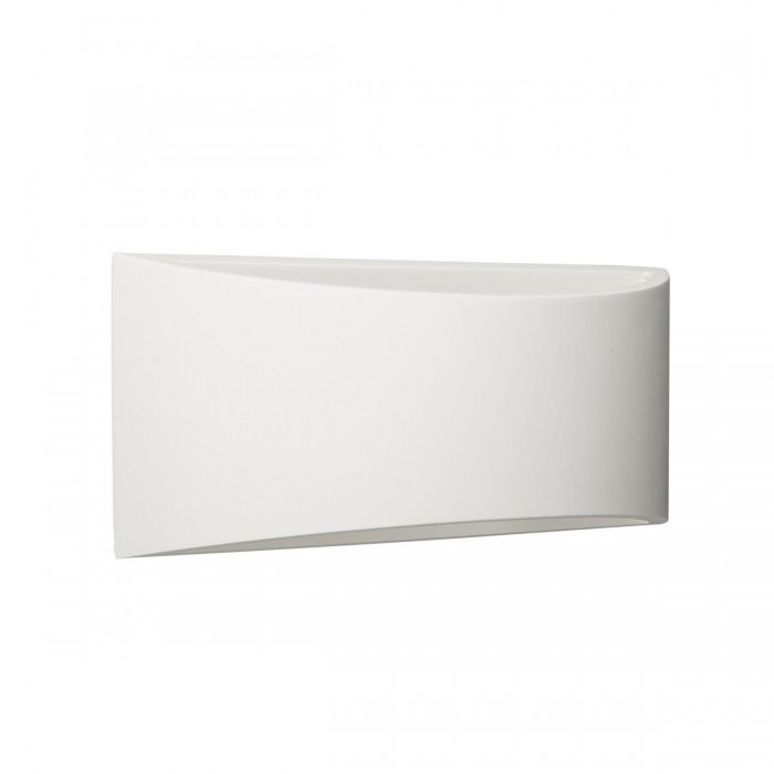 VK/09071 - Φωτιστικό τοίχου γύψινο 240V, E14, Max 9W (LED), IP20, δυνατότητα βαφής, 30x14x9.5cm, λευκό