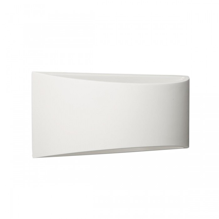 VK/09071 - Φωτιστικό τοίχου γύψινο 240V, E14, Max 9W (LED), IP20, δυνατότητα βαφής, 30x14x9.5cm, λευκό VK/09071 - Φωτιστικό τοίχου γύψινο 240V, E14, Max 9W (LED), IP20, δυνατότητα βαφής, 30x14x9.5cm, λευκό