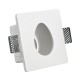 VK/09072 - Φωτιστικό οροφής γύψινο, dots, βαθύ, GU10/PAR16 Max 12W (LED), χωνευτό, IP20, δυνατότητα βαφής, 13.5x13.5x8cm, λευκό