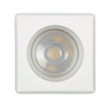 VK/09075 - Φωτιστικό οροφής γύψινο, στρογγυλό, βαθύ, GU10/PAR16, Max 12W (LED), χωνευτό, IP20, δυνατότητα βαφής, 8x8x5.5cm, λευκό