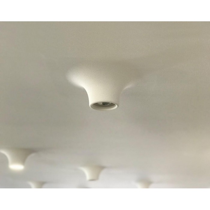 VK/09077 - Γύψινο φωτιστικό trimless downlight, GU10/PAR16, Max 12W (LED), IP20, με δυνατότητα βαφής, 22.5x22.5xL10.5cm, λευκό