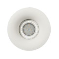 VK/09078 - Φωτιστικό οροφής γύψινο, στρογγυλό, βαθύ, G53/R111, Max 20W (LED), χωνευτό, IP20, δυνατότητα βαφής, ø23x8cm, λευκό 