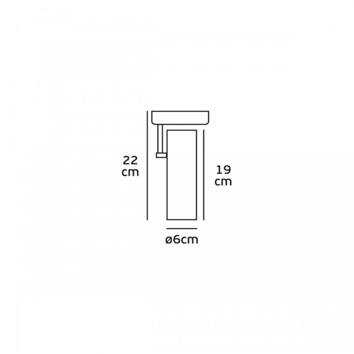  VK/04052TR/W/L - Σποτ ράγας αλουμινίου, 240V, GU10/Par16, max 35w, L22cm, IP20, λευκό