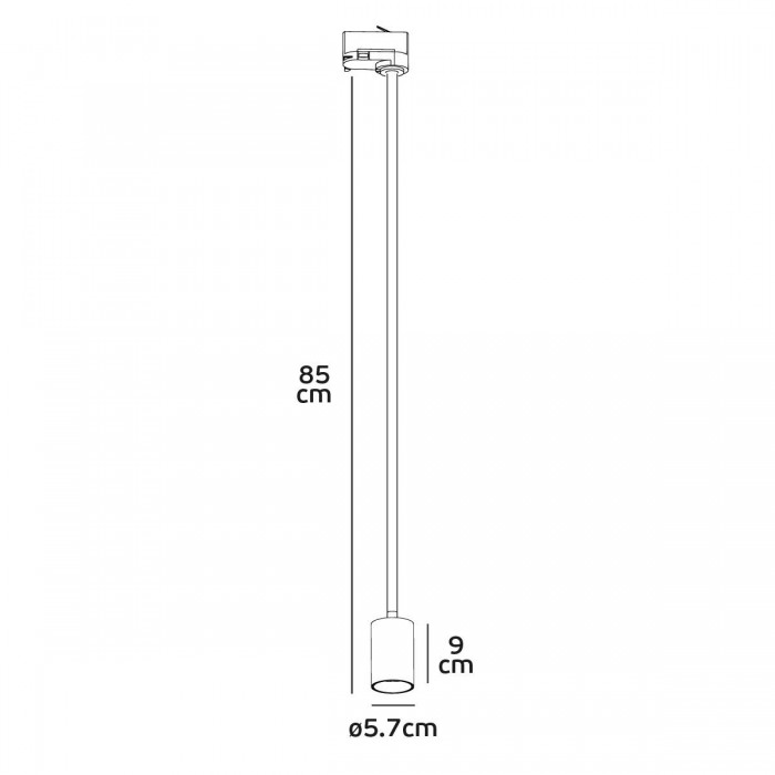 VK/03190TR/W/70 - 3-phase φωτιστικό ράγας, GU10/PAR16, max12W (LED), L85cm, IP20, λευκό VK/03190TR/W/70 - 3-phase φωτιστικό ράγας, GU10/PAR16, max12W (LED), L85cm, IP20, λευκό