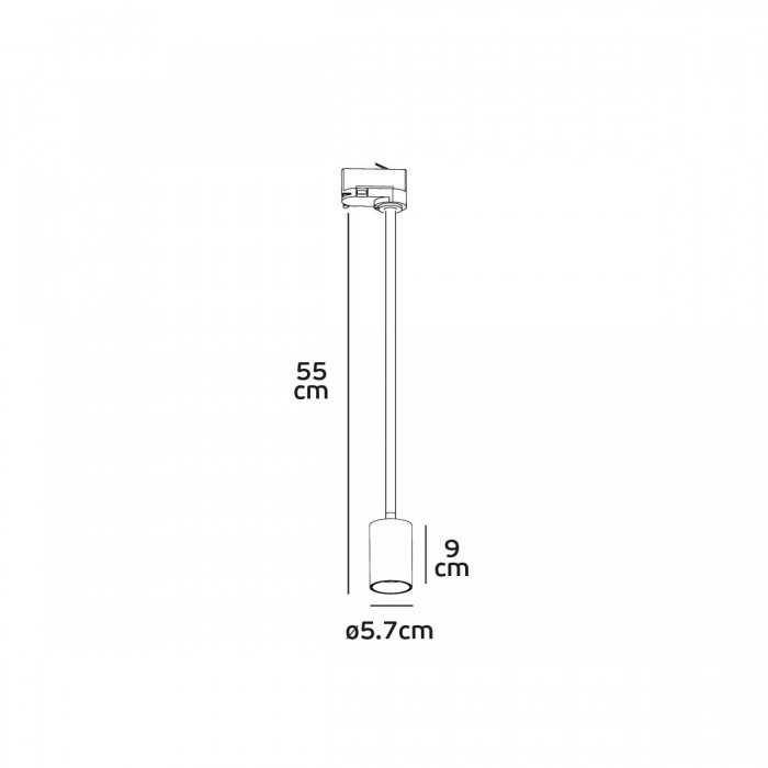 VK/03190TR/W/40 - 3-phase φωτιστικό ράγας, GU10/PAR16, max12W (LED), L55cm, IP20, λευκό VK/03190TR/W/40 - 3-phase φωτιστικό ράγας, GU10/PAR16, max12W (LED), L55cm, IP20, λευκό