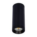 VK/04052CE/B/L - Φωτιστικό οροφής κύλινδρος, 240V, GU10/PAR16, Max 12W (LED), IP20, ø6x14.3cm, μαύρο 