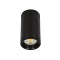VK/04052CE/B/S - Φωτιστικό οροφής κύλινδρος, 240V, GU10/PAR16, Max 12W (LED), IP20, ø6x10cm, μαύρο 