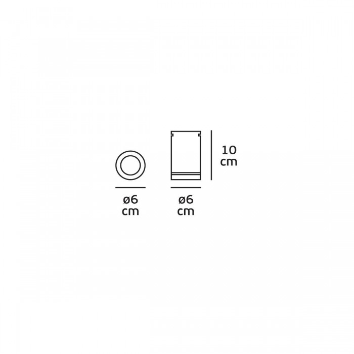  VK/04052CE/W/S - Σποτ οροφής, κύλινδρος, 240V, GU10/Par16, Max35w, IP20, λευκό 