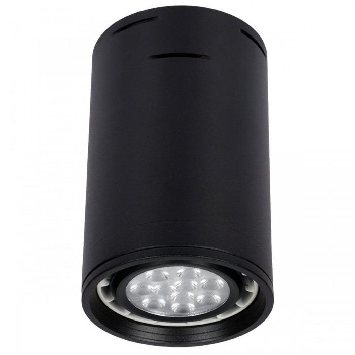 VK/04053CE/B/L - Σποτ οροφής κύλινδρος, 240V, GU10/ES111, Max 20W (LED), ø12x19cm, IP20, μαύρο 