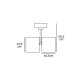 VK/04053TR/2/B/S - 3-phase φωτιστικό ράγας, 2xGU10/R111, max 2x20W (LED), L13.5cm, IP20, μαύρο VK/04053TR/2/B/S - 3-phase φωτιστικό ράγας, 2xGU10/R111, max 2x20W (LED), L13.5cm, IP20, μαύρο