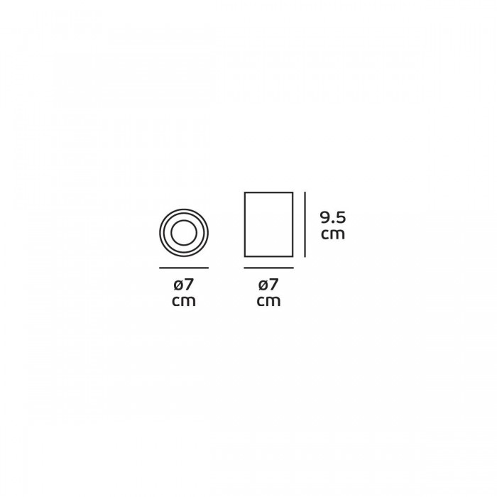 VK/04062CE/W - Σποτ οροφής, κύλινδρος, 240V, GU10/Par16, Max35W, IP20, λευκό 