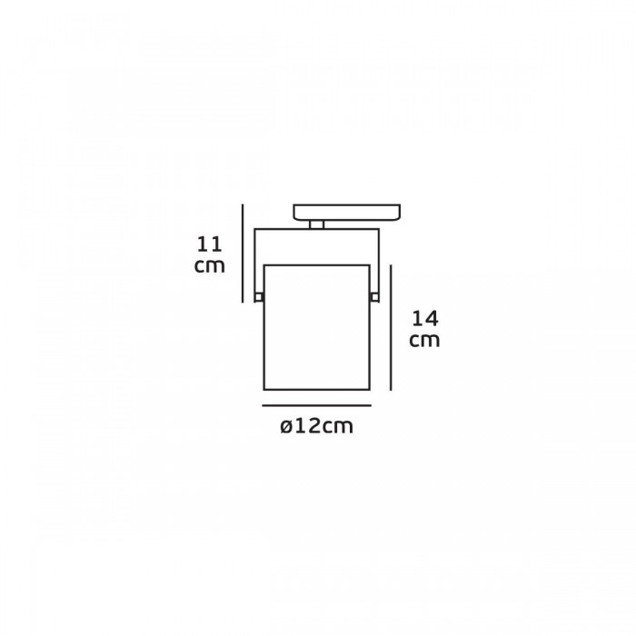 VK/03045/B - 3-phase φωτιστικό ράγας, GU10/R111, max 20W (LED), L14cm, IP20, μαύρο