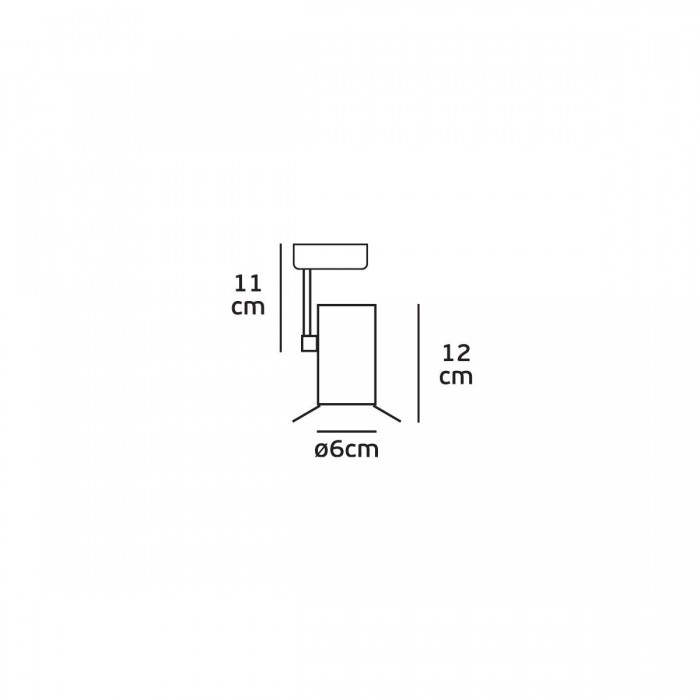 VK/04071G/PAR16/B - 3-phase φωτιστικό ράγας, με πτερύγια, GU10/PAR16, max 12W (LED), L12cm, IP20, μαύρο