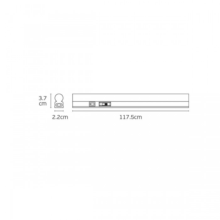 VK/04671/120/CCT - Λευκό. Slim Tube CCT Led light. 3000K/4000K/6000K. 1800lm. 18W. 120°. CRI>80. 180-150V. CRI>80. Dim No. 30.000 hrs. -35°C → 35°C. 117.5cm. Αλουμίνιο + PC. Με επιλογέα Kelvin. IP44. VK/04671/120/CCT - Λευκό. Slim Tube CCT Led light. 3000K/4000K/6000K. 1800lm. 18W. 120°. CRI>80. 180-150V. CRI>80. Dim No. 30.000 hrs. -35°C → 35°C. 117.5cm. Αλουμίνιο + PC. Με επιλογέα Kelvin. IP44.