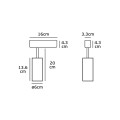 VK/04350/TR/B/40/940 - Φωτιστικό ράγας 220-240V, LED, 16.0W, 4000K, 2.167lm, 40°, CRI>90, IP20, μαύρο