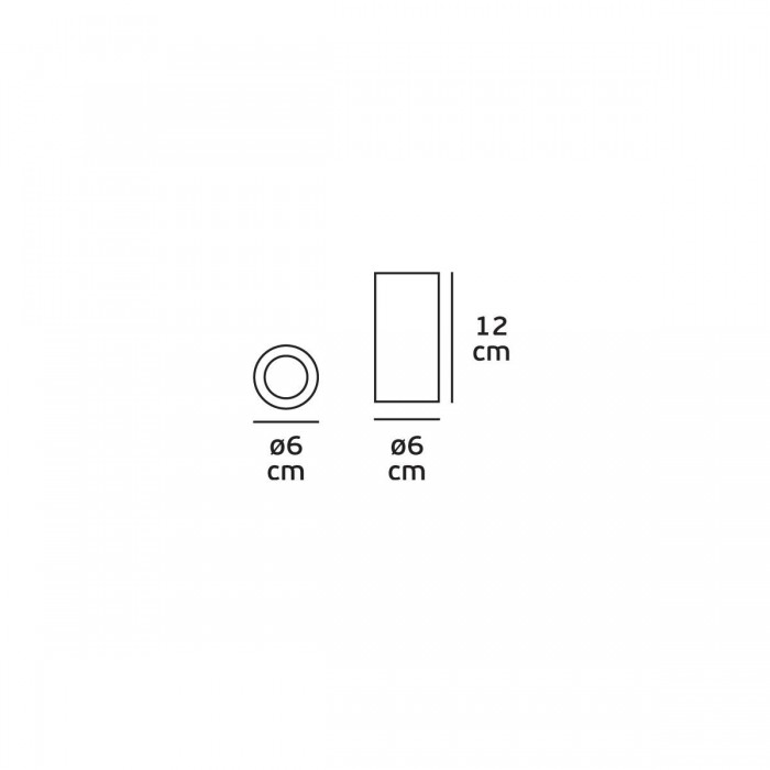 VK/04350G/CE/W - Σποτ οροφής κύλινδρος, 240V, GU10/PAR16, Max 12W (LED), IP20, ø6x12cm, λευκό VK/04350G/CE/W - Σποτ οροφής κύλινδρος, 240V, GU10/PAR16, Max 12W (LED), IP20, ø6x12cm, λευκό