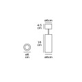 VK/04350G/PE/GD - Σποτ κρεμαστό κύλινδρος, 240V, GU10/PAR16, Max 12W (LED), IP20, ø6x16cm, χρυσό VK/04350G/PE/GD - Σποτ κρεμαστό κύλινδρος, 240V, GU10/PAR16, Max 12W (LED), IP20, ø6x16cm, χρυσό