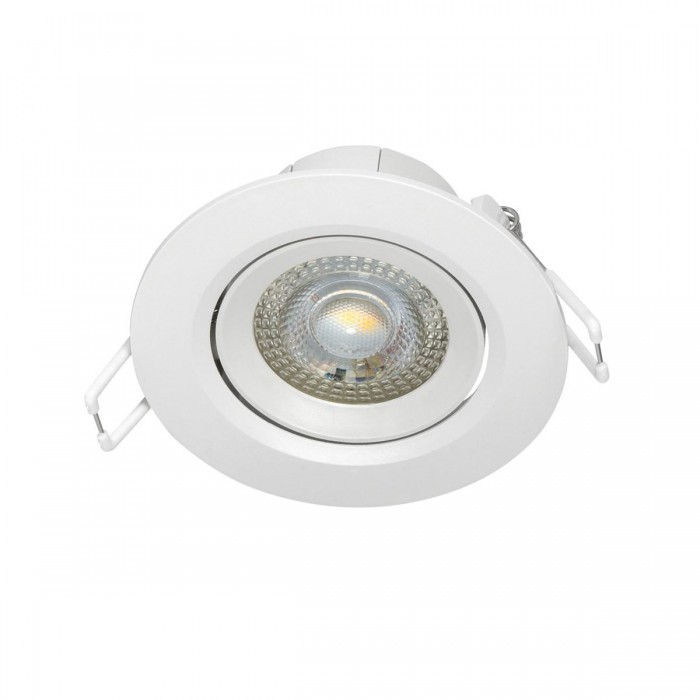 VK/04108/W/W - Χωνευτό κινητό σποτ led, 5W, 3000K, 365lm, 38°, IP20, λευκό