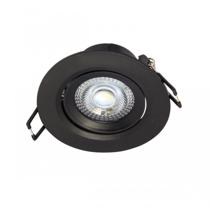 VK/04108/B/W - Χωνευτό κινητό σποτ led, 5W, 3000K, 365lm, 38°, CRI>80, IP20, ø9x4.5cm, μαύρο VK/04108/B/W - Χωνευτό κινητό σποτ led, 5W, 3000K, 365lm, 38°, CRI>80, IP20, ø9x4.5cm, μαύρο