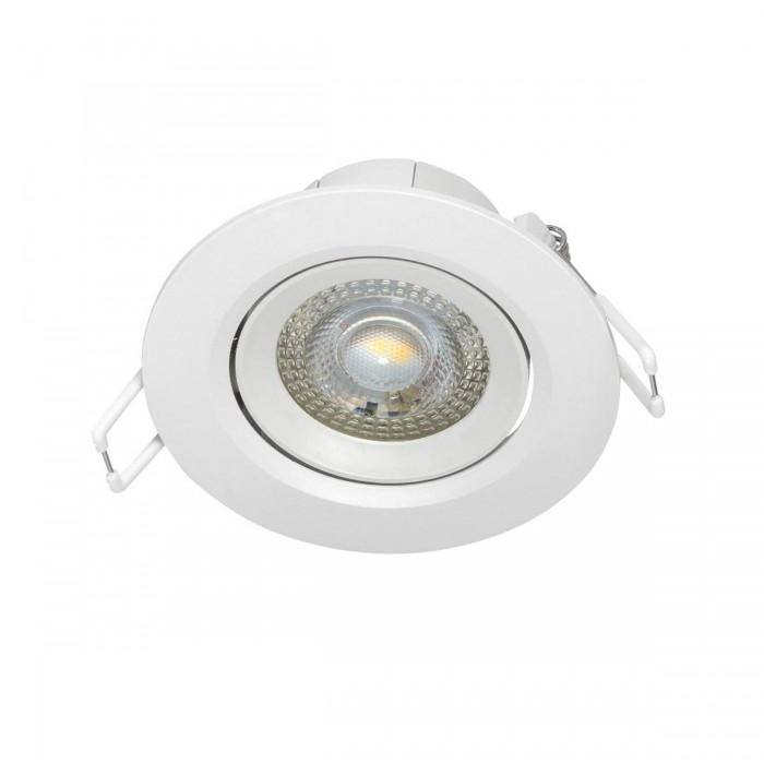 VK/04108/W/C - Χωνευτό κινητό σποτ led, 5W, 4000K, 365lm, 38°, CRI>80, IP20, ø9x4.5cm, λευκό