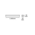 VK/04114/W/150 - Γραμμικό φωτιστικό Led, T5, 24W/1500mm, 3000K, 2350lm