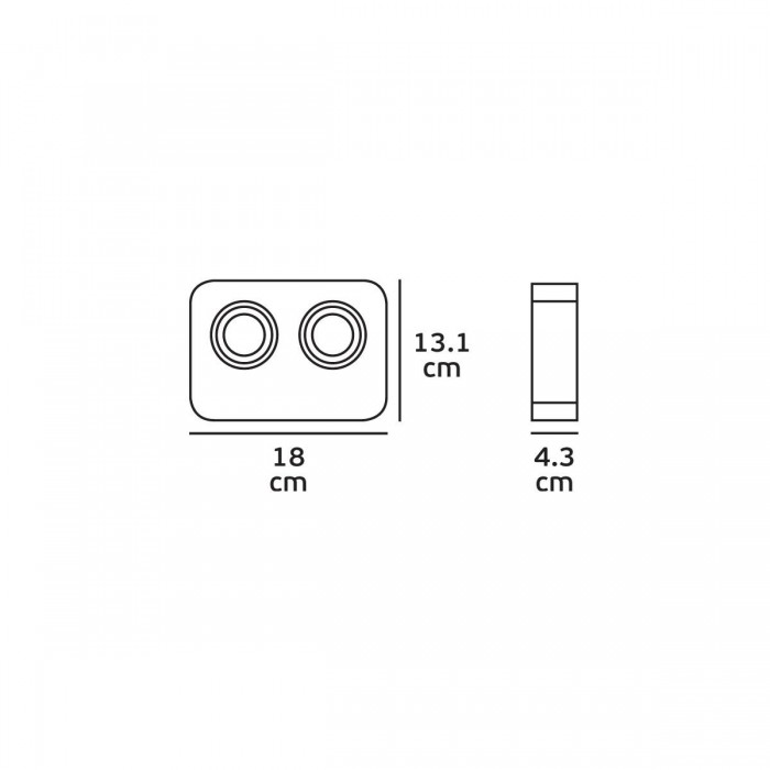VK/04168CE/W/C - Φωτιστικό οροφής LED, 110-240V, 16W, 4000K, 1.160lm, 25°, CRI>80, 18x13.1cm, IP20, κινητό, λευκό VK/04168CE/W/C - Φωτιστικό οροφής LED, 110-240V, 16W, 4000K, 1.160lm, 25°, CRI>80, 18x13.1cm, IP20, κινητό, λευκό