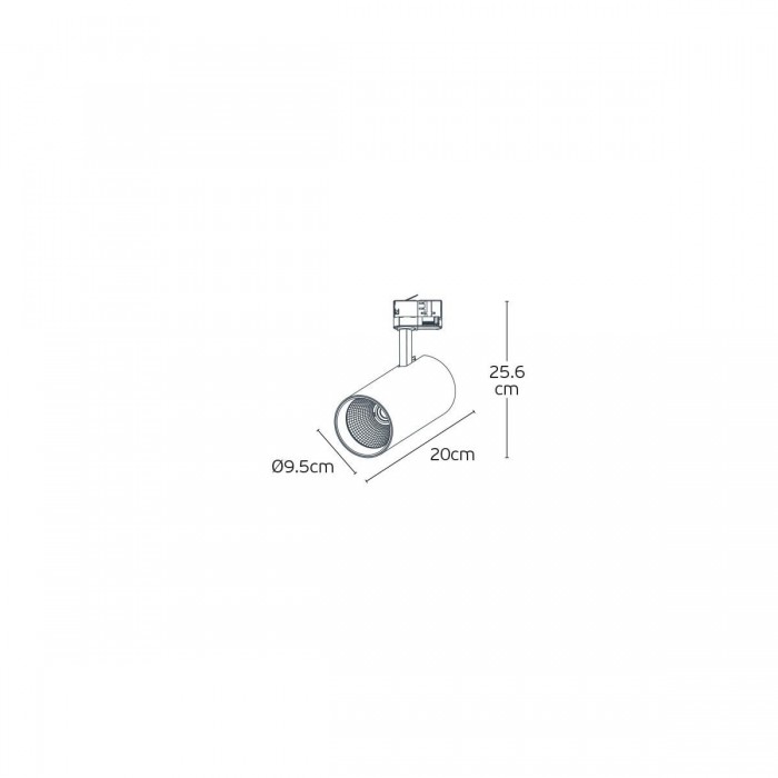 VK/04572/TR/D/W/CCT - Φωτιστικό ράγας LED, CCT, 3000K, 4000K or 6000K, 40W, 3671lm, 38°, CRI>90, IP20, dimmable, λευκό