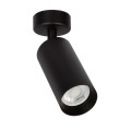 VK/04194CE/B - Σποτ οροφής κύλινδρος, 240V, GU10/PAR16, Max 12W (LED), IP20, κινητό, ø6x13cm, μαύρο