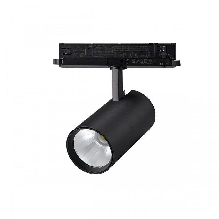 VK/04674/TR/DA/B/36/930 - Μαύρο. φωτιστικό ράγας LED. 3000K. 5.120lm. 40.5W. AC220-240V. LED COB Bridgelux high lumen. 36°. -30° C→ 40° C. 50.000hrs. Dim Dali. CRI>90. 3-phase adapter Eaglerise 6-wires. Υψηλής ποιότητας αλουμίνιο. ø8.5x16.5cm. IP20 VK/04674/TR/DA/B/36/930 - Μαύρο. φωτιστικό ράγας LED. 3000K. 5.120lm. 40.5W. AC220-240V. LED COB Bridgelux high lumen. 36°. -30° C→ 40° C. 50.000hrs. Dim Dali. CRI>90. 3-phase adapter Eaglerise 6-wires. Υψηλής ποιότητας αλουμίνιο. ø8.5x16.5cm. IP20