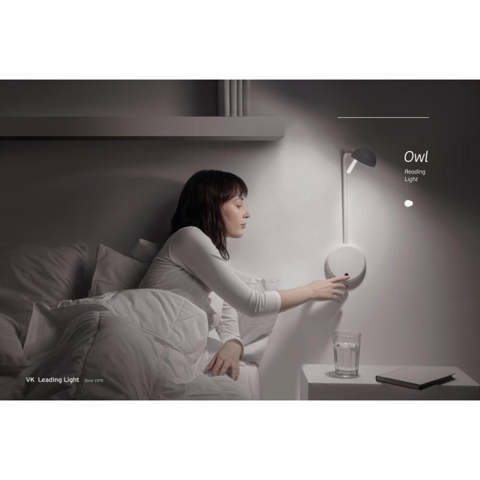 VK/04236/W/W - Απλίκα τοίχου led, 220-240V, 7W, 3000K, 78lm, CRI>82, IP20, λευκή VK/04236/W/W - Απλίκα τοίχου led, 220-240V, 7W, 3000K, 78lm, CRI>82, IP20, λευκή