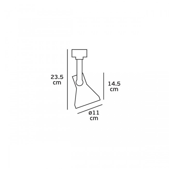 VK/03183TR/B - 3-phase φωτιστικό ράγας, E27/Par30, max 20W (LED), L14.5cm, IP20, μαύρο VK/03183TR/B - 3-phase φωτιστικό ράγας, E27/Par30, max 20W (LED), L14.5cm, IP20, μαύρο