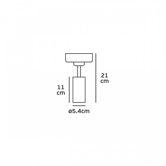  VK/03198TR/W - Σποτ ράγας, αλουμινίου, 230V, GU10/Par16, max 35W, L21cm, IP20, λευκό