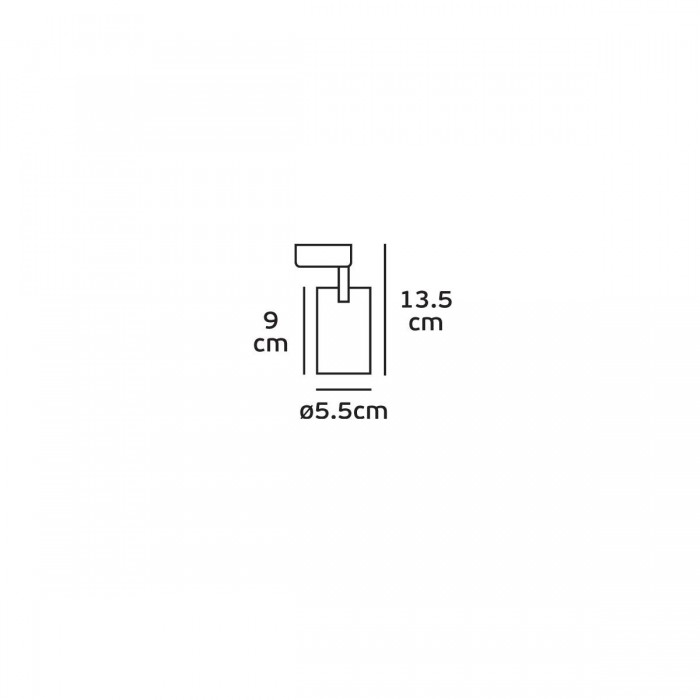 VK/04197TR/G/S - 3-phase φωτιστικό ράγας, GU10/PAR16, max 12W (LED), L9cm, IP20, γκρι VK/04197TR/G/S - 3-phase φωτιστικό ράγας, GU10/PAR16, max 12W (LED), L9cm, IP20, γκρι