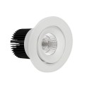 VK/04290/W/W - Χωνευτό κινητό σποτ led, 13W, 3000K, 1.230lm, 36°, CRI>80, IP20, ø11.9x11.5cm, λευκό ματ