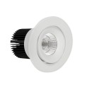VK/04290/W/C - Χωνευτό κινητό σποτ led, 13W, 4000K, 1.300lm, 36°, CRI>80, IP20, ø11.9x11.5cm, λευκό ματ