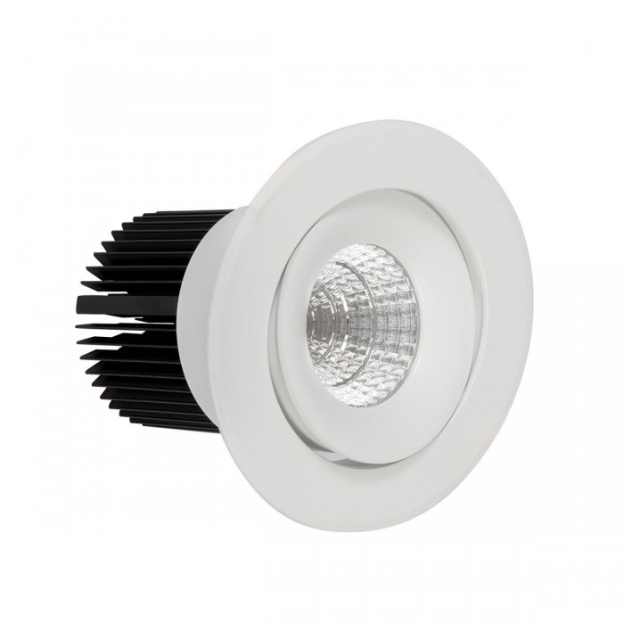 VK/04290/W/C - Χωνευτό κινητό σποτ led, 13W, 4000K, 1.300lm, 36°, CRI>80, IP20, ø11.9x11.5cm, λευκό ματ VK/04290/W/C - Χωνευτό κινητό σποτ led, 13W, 4000K, 1.300lm, 36°, CRI>80, IP20, ø11.9x11.5cm, λευκό ματ