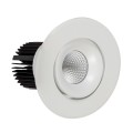 VK/04292/W/D/C - Χωνευτό κινητό σποτ led, 24W, 4000K, 2.400lm, 40°, dimmable, CRI>80, IP20, ø14.2x13cm, λευκό ματ