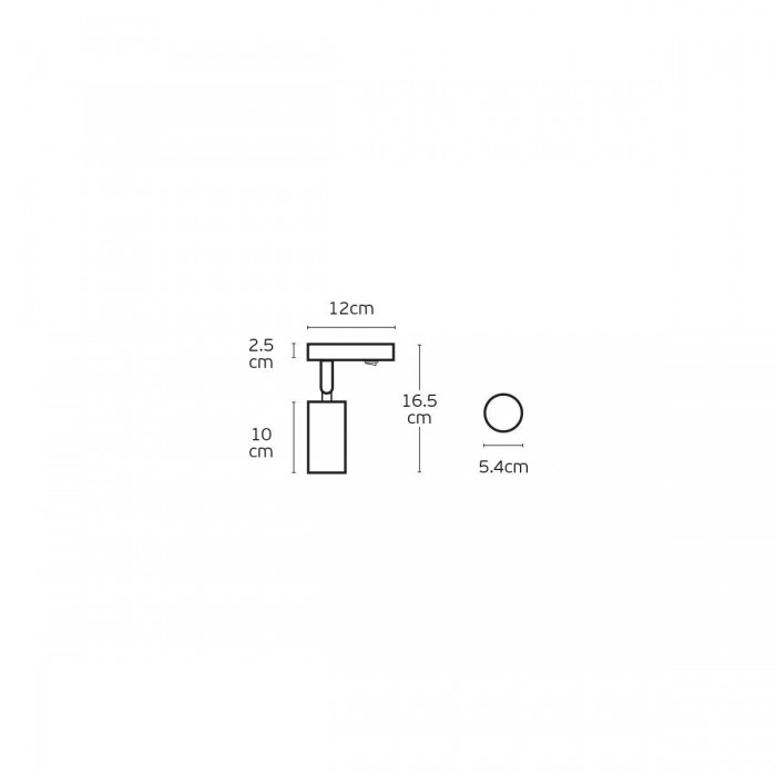 VK/03296/CE/W - Φωτιστικό τοίχου, λευκό. GU10. Max. 12W. (LED). IP20
