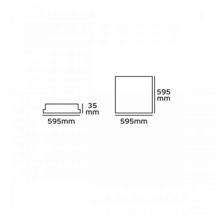RC065B LED34S - Χωνευτό φωτιστικό led panel, 34W, 4000K, 3400lm