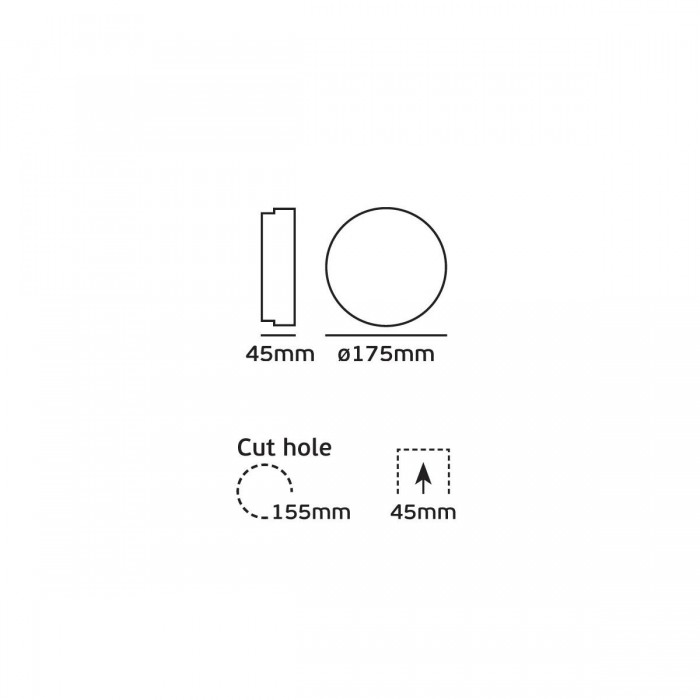 DN065B G2 LED10 - Φωτιστικό downlight, 11W, 3000K, 950lm