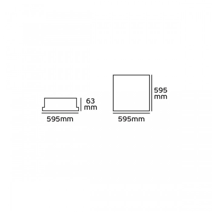 Ledinaire gen5 RC065B G5 34S/840 - Πάνελ χωνευτό, ledinaire gen 5, 28W, 4000K, 3400lm, 120°, CRI>80, 595x595mm